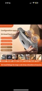 6 Head Massage Gun Deep Tissue Percussion Massager for Muscle Vibrating Relax - Picture 1 of 5