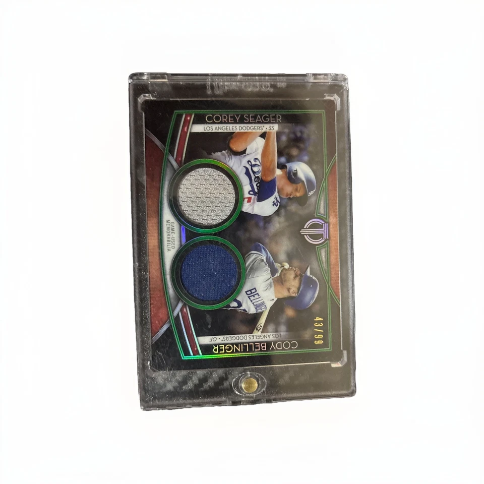 2020 Topps Tribute Relic Cody Bellinger Corey Seager #DR-SB /99 LA Dodgers - Imagem 1 de 2