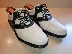 Herren Ecco Golfschuhe 44 weiß/schwarz Leder - Bild 1 von 3
