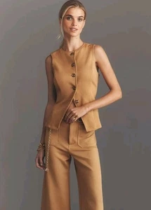 Chaleco tejido Maeve botón delantero talla M - Imagen 1 de 9