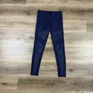 Alo Yoga Women's Size XSmall Blue Mid-Rise Nylon Moto Leggings - Picture 1 of 10