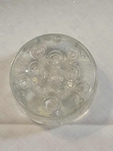 Vintage Clear Glass Flower Frog for Floral Arrangements 11 Holes 3” Diameter - Bild 1 von 4