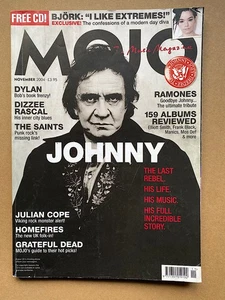 JOHNNY CASH MOJO #132 MAGAZINE NOV 2004 JOHNNY CASH COVER WITH MORE INSIDE UK - Picture 1 of 2