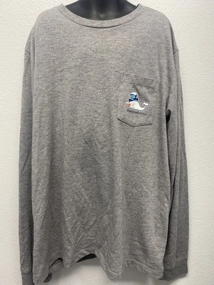 CAMISETA VINEYARD VINES Muñeco de Nieve Ballena Escarchada Manga Larga Largo 16 Felices Fiestas Foto 1 de 4