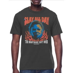 Michael Myers SLAY ALL DAY Halloween II Cotton Crew T-shirt 3XL Unisex - Picture 1 of 3