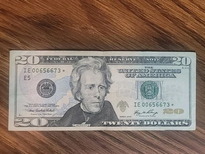 Star Note 2006 $20 DOLLAR Bill - LOW SERIAL # - Richmond Bank -Great condition - Image 1 of 4
