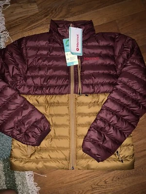 Marmot Highlander 700 Down Puffer Jacket - Men's Small ~ $250.00 Red Yellow - Image 1 of 4