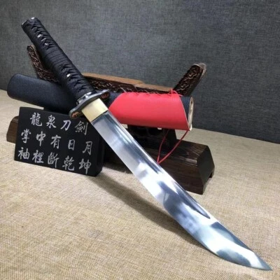 Espada chinesa de kung fu espada larga feita à mão 24" 1095 lâmina de aço carbono afiada Dao - Imagem 1 de 4