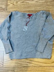 Jennifer Lopez, Womens, Gray Half Sleeve Sweater, Open Shoulder Style, Size XS - Picture 1 of 3
