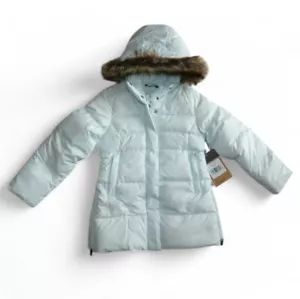 The North Face Girls Dealio Goose Down Jacket Fitted Parka Blue XXS 5 NWT $270 - Picture 1 of 9