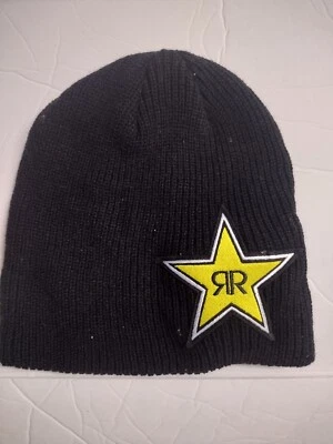 Gorro negro adulto con logotipo de estrella tejido Rockstar Energy Drink. Usado. Rockstar Foto 1 de 3