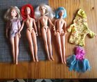 1985 Hasbro Jem And The Hologram Dolls 4 Vintage Nude Dolls Lot And Clothing