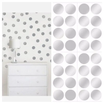 Wall Pops Metallic Silver "Confetti Dot" Peel, Stick + Move. 64 Dots - Изображение 1 из 4