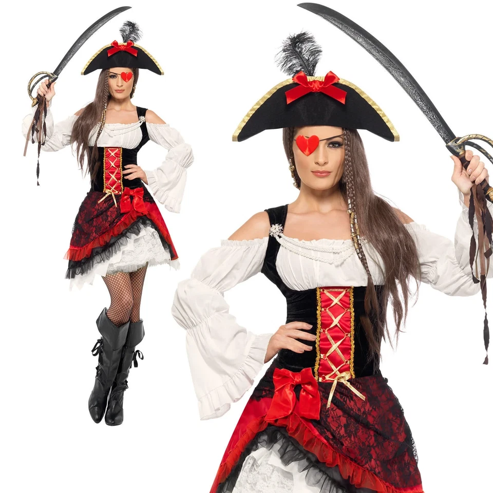 Smiffys Glamorous Lady Pirate Costume as SHOWN Medium. 23281M