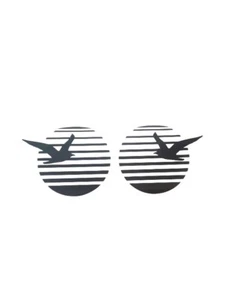 2 X Sun & Bird Silhouette Vinyl Decal Stickers Car Van Camper Beach Surf Dub Jdm - Picture 1 of 2
