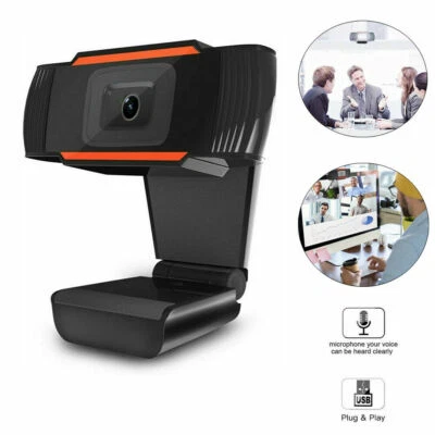1080p Webcam Auto Focusing Web Camera HD Cam w/ Microphone For PC Laptop Desktop - Image 1 of 4