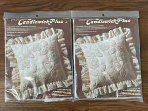 PARAGON CANDLEWICK + FLORAL WREATH PILLOW KIT PEARL JACOBS 0103 TWO NEW Sealed! - Picture 1 of 8