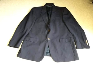 Mens Blazer-SAVILE ROW-navy blue 100% pure wool 2-button lined-43R - Picture 1 of 3