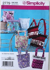 Simplicity 2779 Girls Faith Van Zanten BAGS Sewing Pattern - Picture 1 of 1