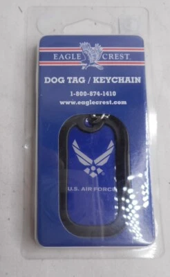Dog Tag Key Chain Necklace Engrave-Able Military Us Air Force Seal #2625 - NEW - Image 1 of 2
