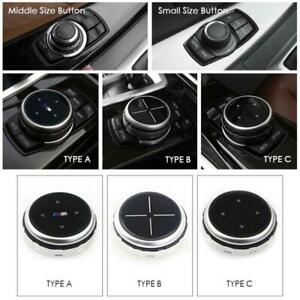 Replacement Silver Multimedia Knob Cover Trim IDRIVE Button For BMW F10 F20 F30