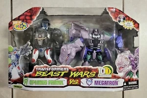 TRANSFORMERS BEAST WARS OPTIMUS PRIMAL VS MEGATRON REISSUE RARE 10TH ANNIVERSARY - Picture 1 of 2