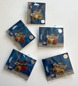 2007 NBA Playoffs Pins New Jersey Nets Cleveland Cavaliers Cavs Toronto Raptors - Picture 1 of 6