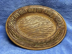 Vintage 1954 Holzimitat ovaler täglich Brotteller - Bild 1 von 7