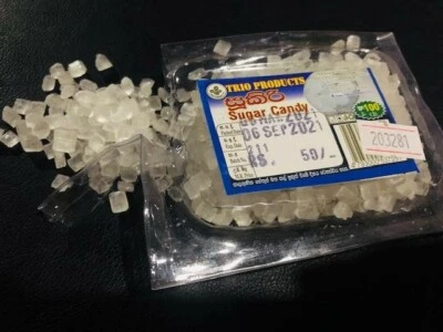CANDY SUGAR - MISHRI/MISRI/SAKAR - CRYSTALS - ROCK CANDY- GEODE CAKE-100g SUKIRI - Image 1 of 4
