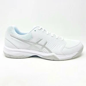 Asics Gel-Dedicate 5 White Silver Womens Tennis Court Shoes E757Y 0193 - Picture 1 of 5