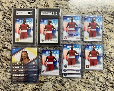 2016 Topps Claressa Shields Gold Silver Bronze Base Auto SGC Rookie 16 Card Lot - Image 1 of 4