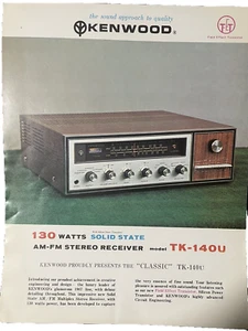 Brochure vendita pubblicità stampa Kenwood TK-140U Trio Corp 1967 Prop transistor - Foto 1 di 5