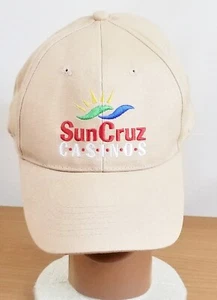Sombrero Casinos Sun Cruz Color Beige Tostado Usado Gancho y Lazo Correa - Imagen 1 de 7