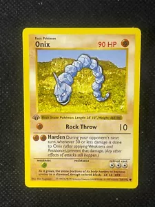 Tarjeta de Pokémon: 1a Edición ONIX Base Común (CASI NUEVA-COMO NUEVA) - Imagen 1 de 2