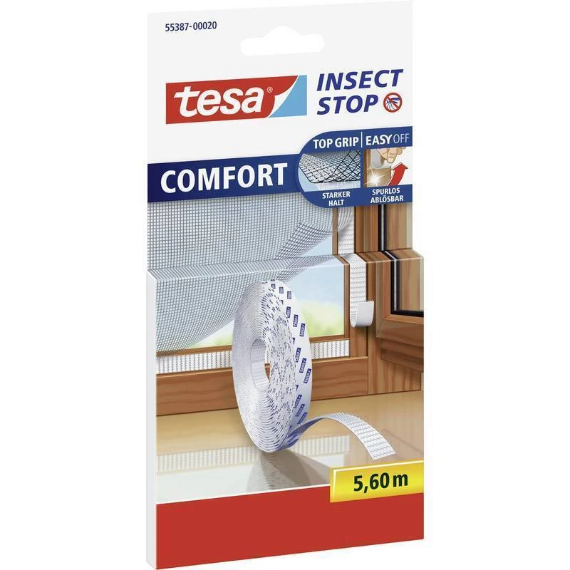 tesa Fliegengitter-Klettband 5,6m Ersatzrolle (55387)