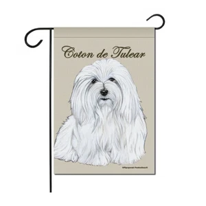 Coton de Tulear Garden Flag Double Sided 12" x 18" - Picture 1 of 1
