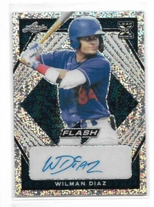Wilman Diaz 2021 Leaf blue Flash rookie auto #d 20 / 99 LOS ANGELES DODGERS - Picture 1 of 1