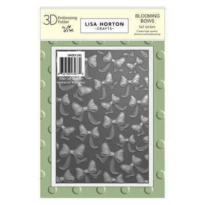 Lisa Horton Crafts Embossing Folder 5"X7"-Blooming Bows