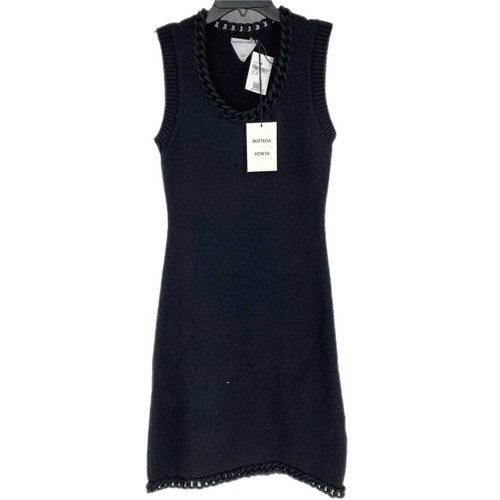 Bottega Veneta Chain Trim Wool Knit Minidress