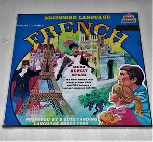 FRANZÖSISCH - BEGINNSSPRACHE ~ NEU / VERSIEGELT LP SET ~ Studienunterricht & 32-seitiges Buch - Bild 1 von 10