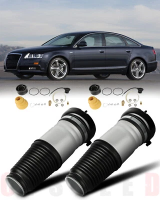 Front Pair Air Suspension Air Springs For Audi A6 Allroad Quattro C6 2004-2011 - Image 1 of 4