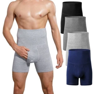 Mens Cotton Boxer Shorts Panties High Waist Slimming Body Shapewear Plus Size  - Picture 1 of 19