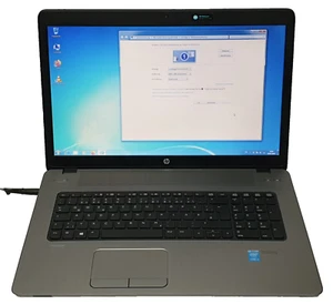 HP ProBook 470 i3-4030U 500GB HDD 8GB Gamer Laptop Windows 7 Pro 17,3" R5 M255 - Afbeelding 1 van 18