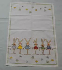 HASEN Geschirrtuch 45 x 70 cm Küche Geschirrhandtuch Tiere Ostern Frühling Schme - Bild 1 von 2