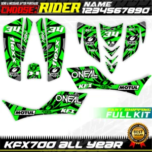 compatible Kawasaki KFX 700 Graphics Decals Stickers Kit ATV Wrap New KK-R4V - Bild 1 von 1