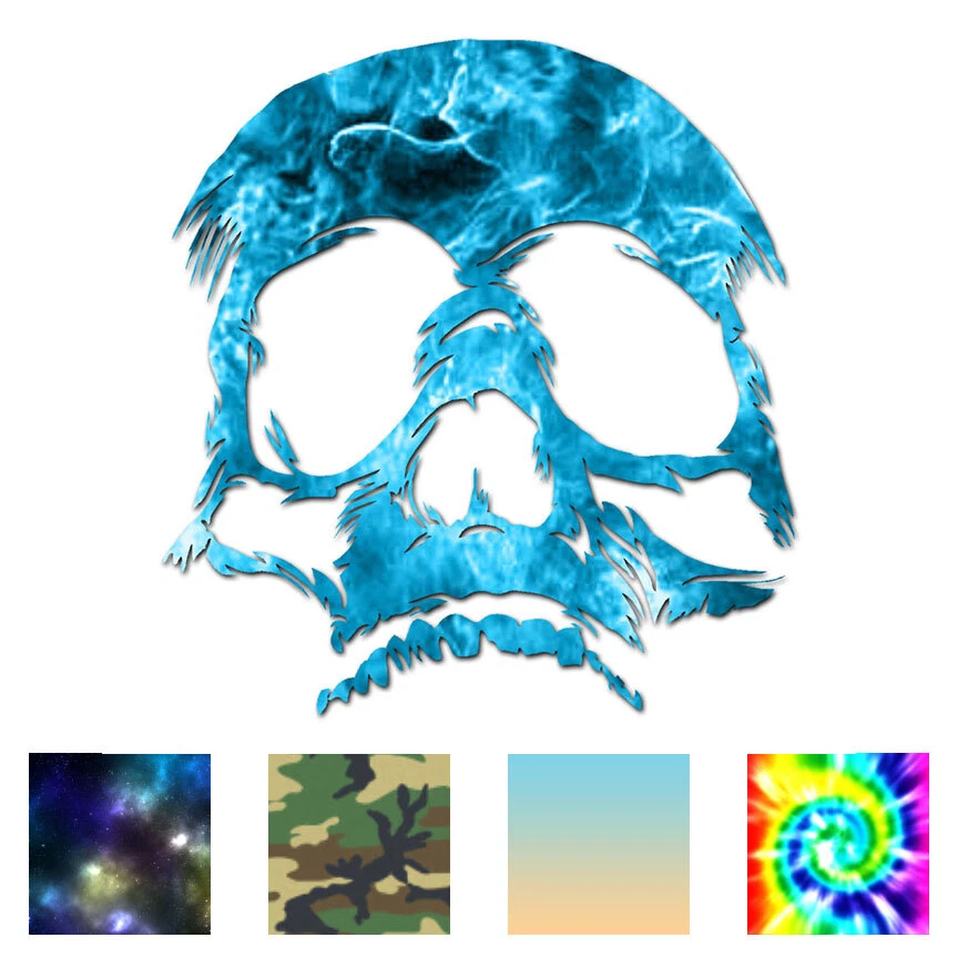 SOUTHERN DECALZ Dead Skull - Vinyl Decal Sticker - Multiple Patterns & Sizes - ebn1106