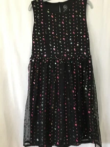 NWT Wonder Nation Black Sequin Dress Girls Holiday XL,XXL - Picture 1 of 5