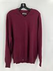 Mac Alan Mens Burgundy Pure Cashmere Scotland V-Neck Pullover Sweater Size XL
