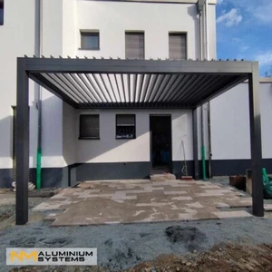 TOP ANGEBOT!Pergola Pavillon Lamellendach Sonnenschutz Freistehend 6 m x 4 m - Bild 1 von 24
