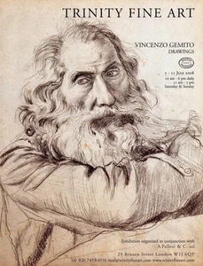 2008 VINCENZO GEMITO Art Gallery Exhibit 1-Page Magazine PRINT AD - Picture 1 of 1